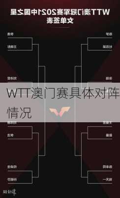 WTT澳门赛具体对阵情况