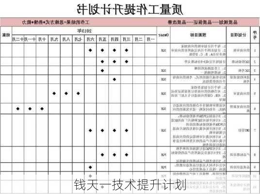 钱天一技术提升计划