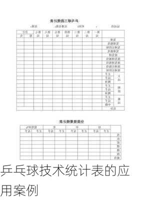 乒乓球技术统计表的应用案例