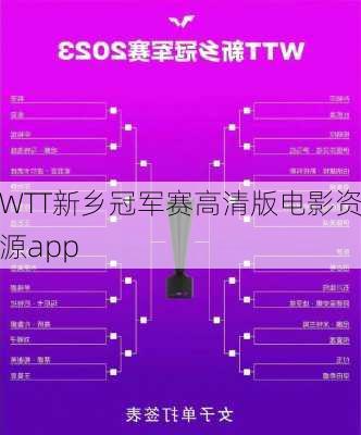 WTT新乡冠军赛高清版电影资源app