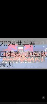 2024世乒赛团体赛其他强队表现