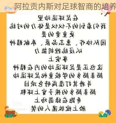 阿拉贡内斯对足球智商的培养