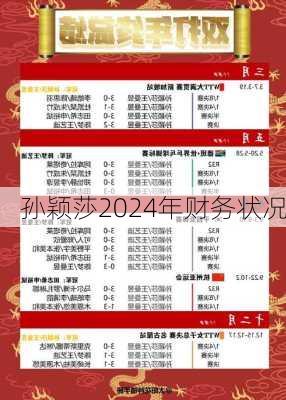 孙颖莎2024年财务状况