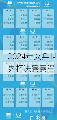 2024年女乒世界杯决赛赛程