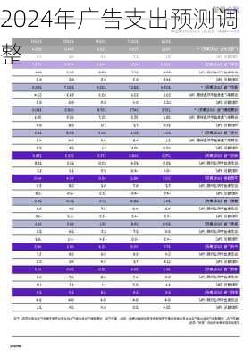 2024年广告支出预测调整