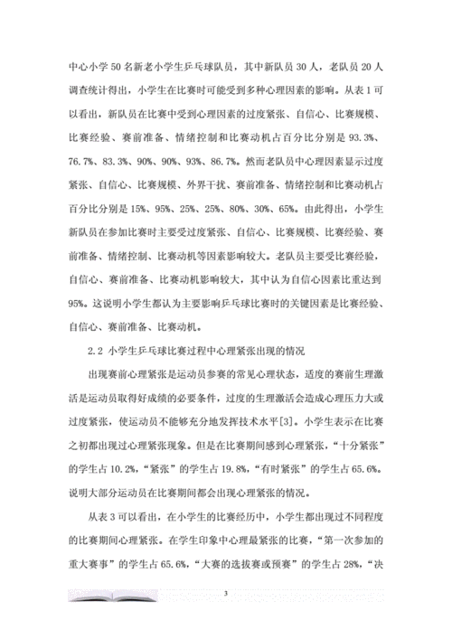 心理素质对乒乓球战术的影响