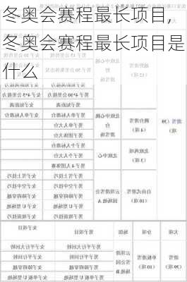 冬奥会赛程最长项目,冬奥会赛程最长项目是什么