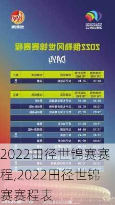 2022田径世锦赛赛程,2022田径世锦赛赛程表