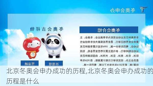 北京冬奥会申办成功的历程,北京冬奥会申办成功的历程是什么