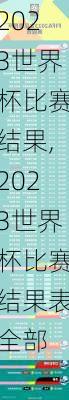 2023世界杯比赛结果,2023世界杯比赛结果表全部