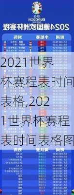 2021世界杯赛程表时间表格,2021世界杯赛程表时间表格图