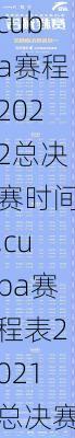 cuba赛程2022总决赛时间,cuba赛程表2021总决赛