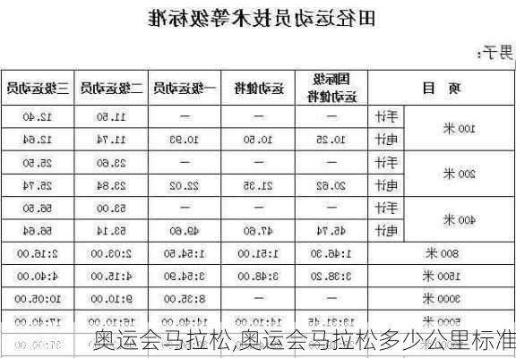 奥运会马拉松,奥运会马拉松多少公里标准