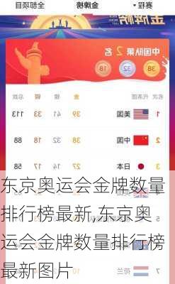 东京奥运会金牌数量排行榜最新,东京奥运会金牌数量排行榜最新图片