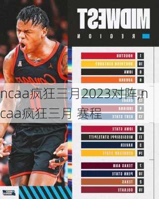 ncaa疯狂三月2023对阵,ncaa疯狂三月 赛程