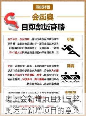 奥运会新增项目利与弊,奥运会新增项目的意义