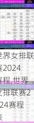 世界女排联赛2024赛程,世界女排联赛2024赛程表