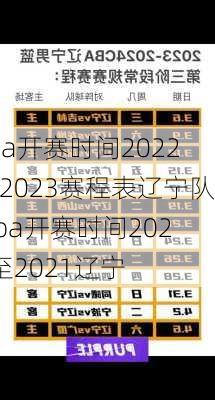 cba开赛时间2022至2023赛程表辽宁队,cba开赛时间2020至2021辽宁