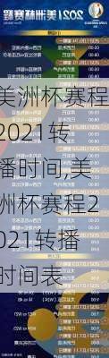 美洲杯赛程2021转播时间,美洲杯赛程2021转播时间表