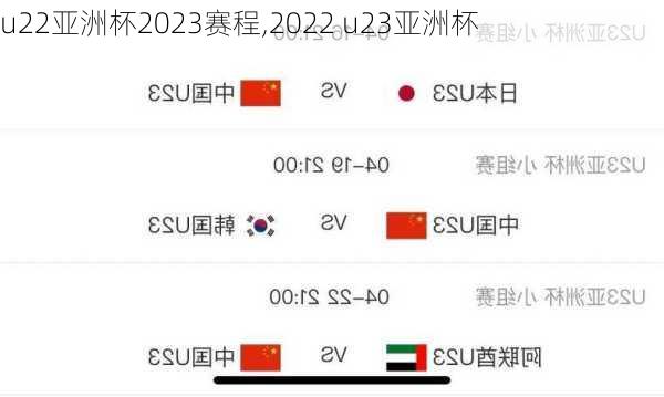 u22亚洲杯2023赛程,2022 u23亚洲杯