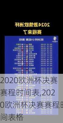 2020欧洲杯决赛赛程时间表,2020欧洲杯决赛赛程时间表格