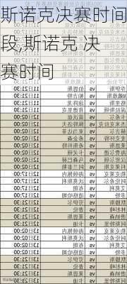 斯诺克决赛时间段,斯诺克 决赛时间