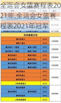 全运会女篮赛程表2021年,全运会女篮赛程表2021年冠军