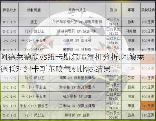 阿德莱德联vs纽卡斯尔喷气机分析,阿德莱德联对纽卡斯尔喷气机比赛结果