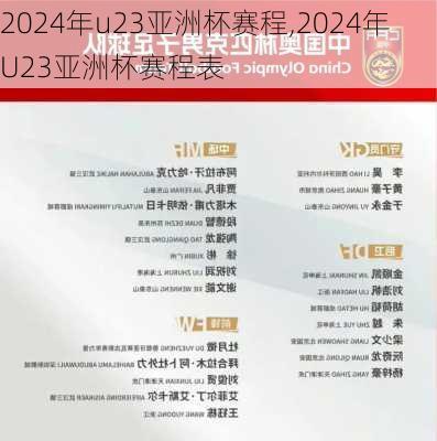 2024年u23亚洲杯赛程,2024年U23亚洲杯赛程表