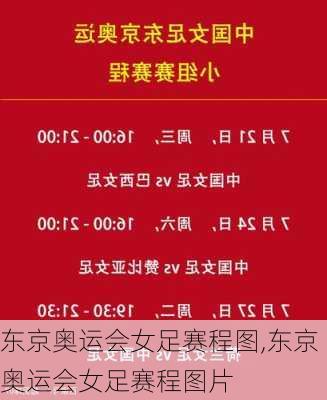 东京奥运会女足赛程图,东京奥运会女足赛程图片