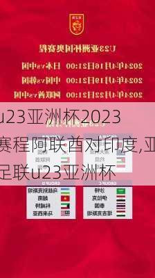 u23亚洲杯2023赛程阿联酋对印度,亚足联u23亚洲杯