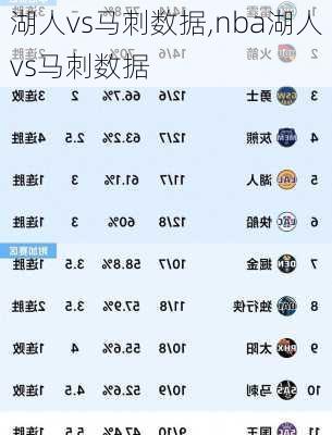 湖人vs马刺数据,nba湖人vs马刺数据