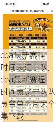 cba最新赛程时间表辽宁队,cba最新赛程时间表辽宁队队员名单图片大全集下载