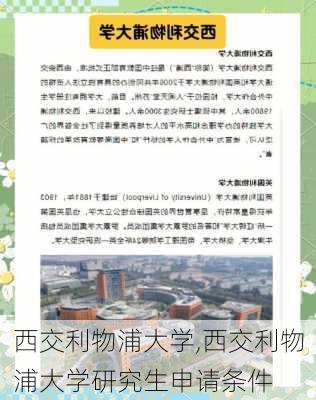 西交利物浦大学,西交利物浦大学研究生申请条件