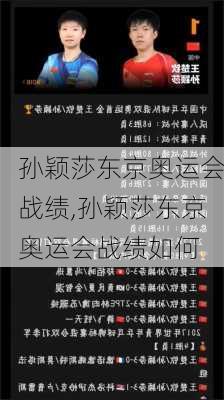 孙颖莎东京奥运会战绩,孙颖莎东京奥运会战绩如何