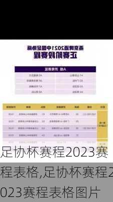 足协杯赛程2023赛程表格,足协杯赛程2023赛程表格图片