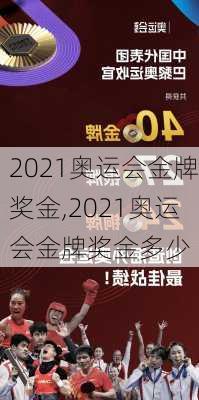 2021奥运会金牌奖金,2021奥运会金牌奖金多少