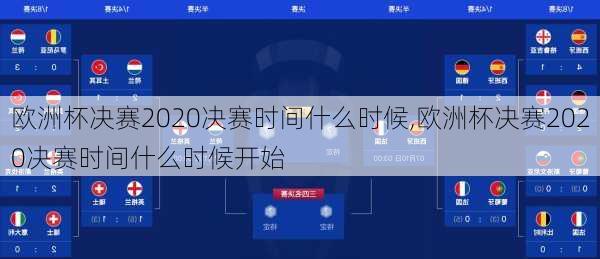 欧洲杯决赛2020决赛时间什么时候,欧洲杯决赛2020决赛时间什么时候开始